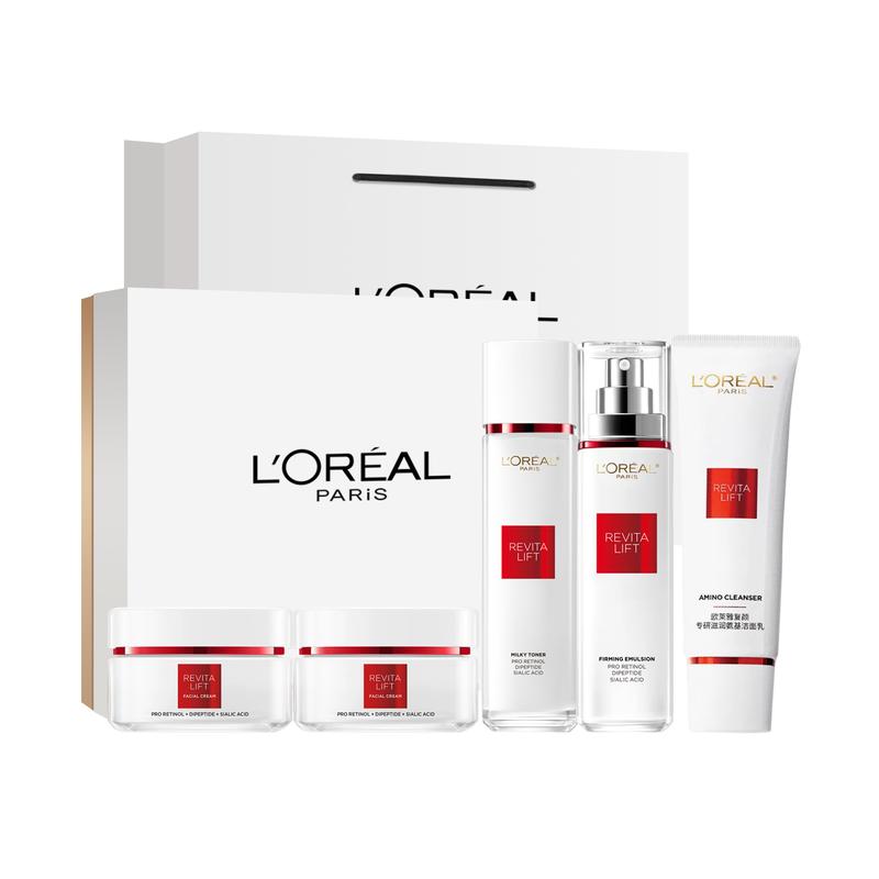 Loreal Paris , , skin care product , gift box, firming, LOreal Rejuvenating Cleansing Water Cream Combo-Rejuvenating Anti-Wrinkle 5-piece Set
