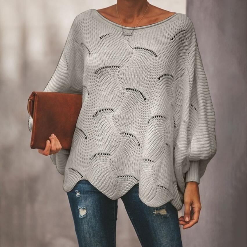 Autumn and winter new batsleeves casual loose top base sweater knitted sweater for women 3523 KTB
