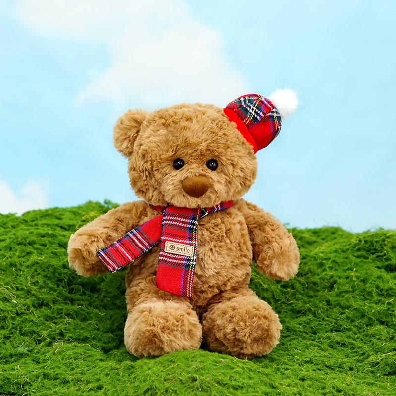 With Bear Teddy Scarf Cake Pajamas Rose Rabbit Plush Toy Kids Decoration Gift