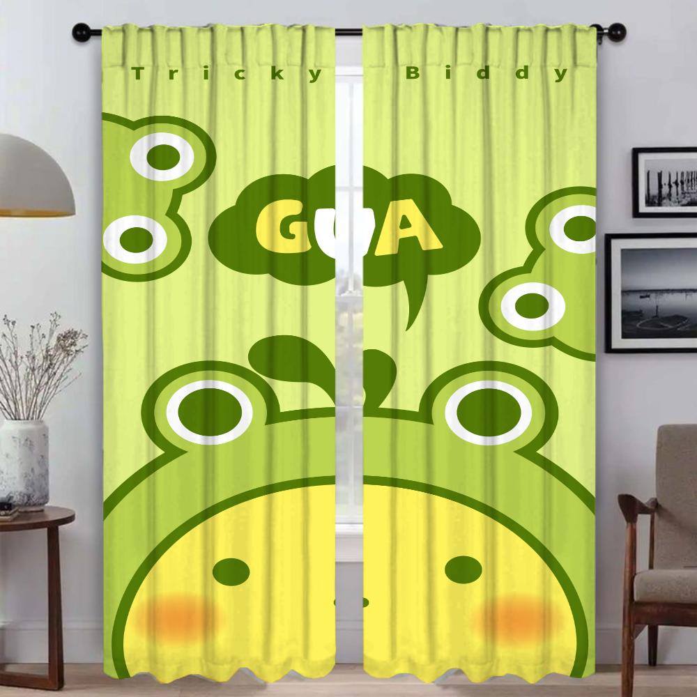 Shades Home Interior Curtains for Living Room Curtain Tulle for Bedroom Halloween Decoration Anti-mosquito Curtains 2 Pieces