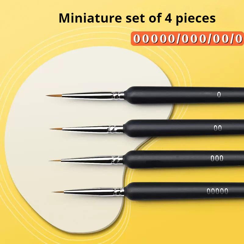 4/5/11pcs Miniature Hook Line Pen Art Painting Brushes Extra Fine Soft Hand Painted 00000 Brush For Gouache Watercolor Oil Paint