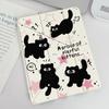 Cute Kitty Y-fold  Stand Cover with Pencil Slot for iPad Pro11 Pro13 Flip Magnetic Folding Stand Cover for Mini 7 Air 5 High Clear Cover