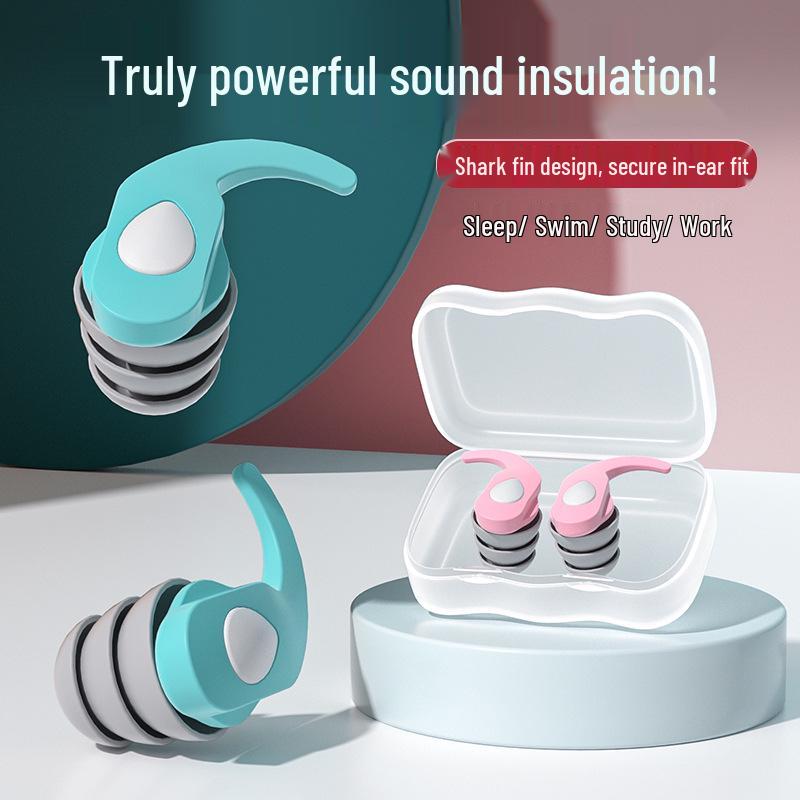 Silicone Triple-Layer Noise Cancelling Waterproof Sleep & Swim Earplugs