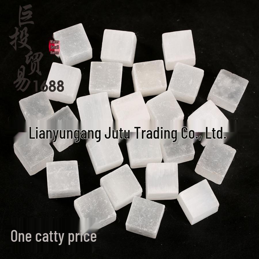 Translucent Selenite Yoga Aromatherapy Crystal Block (1 Jin)