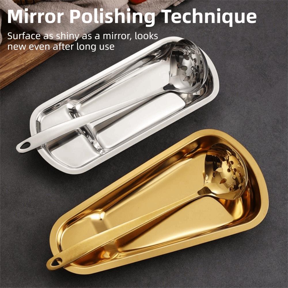 Irregular Outline Salad Serving Plate Mirror Polished Cake Dessert Plate Cosmetic Storage