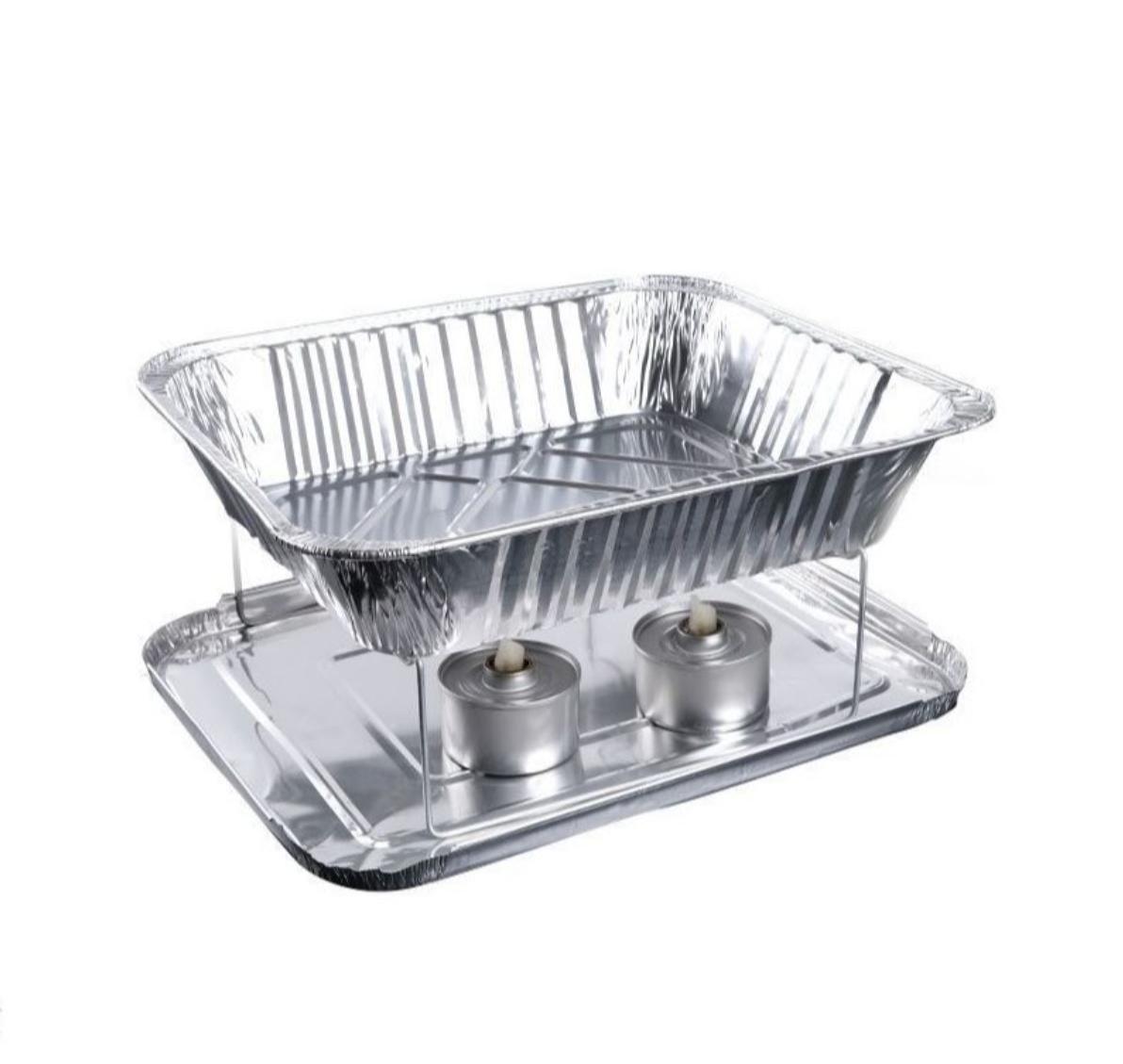 Disposable Aluminum Food Container Manufacturer Takeaway Aluminum Foil Food Lunch Box Aluminum Dishes With Lid RE315-315*219*49mm-2300ml - without cover