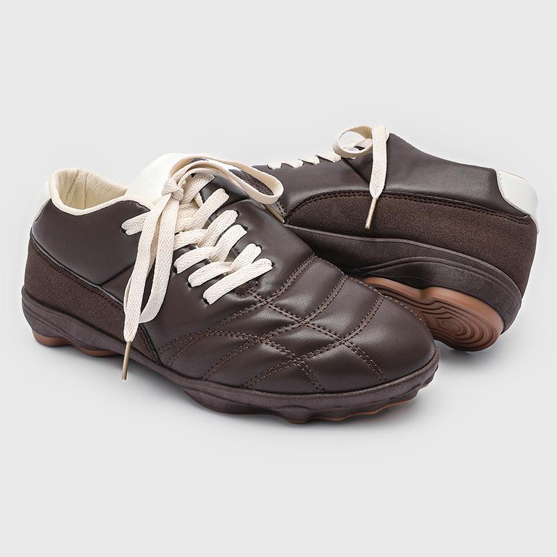 Oblique lace-up retro shoes casual sports shoes flat-bottomed outdoor commuting trendy Dexun football sports shoes ZA