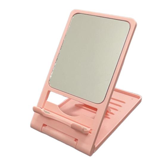 

Угловая подставка для телефона с регулируемым складным зеркалом, устойчивая поддержка, держатель для ленивого планшета, настольный держатель для телефона, мобильный телефон розовый