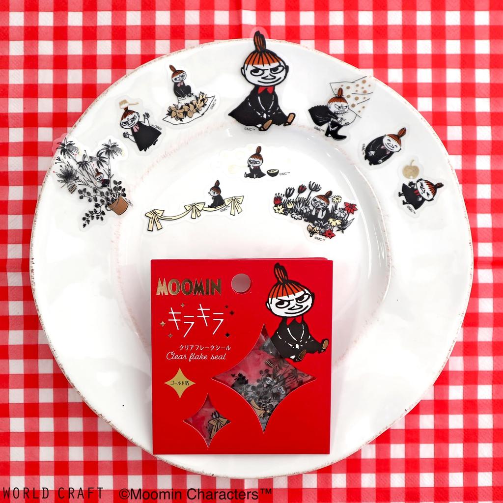 World Craft Moomin Sparkly Flake Gold Little My Stickers, Foil, MOKFS-102