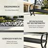 Stylish outdoor bench, garden bench with ornamental backrest design, elegant bench (only with bench)
