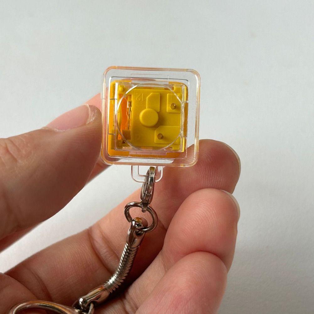 Antistress Anxiety Keyboard Stress Relief Button Crisp Keys Fidget Clicker Keychain