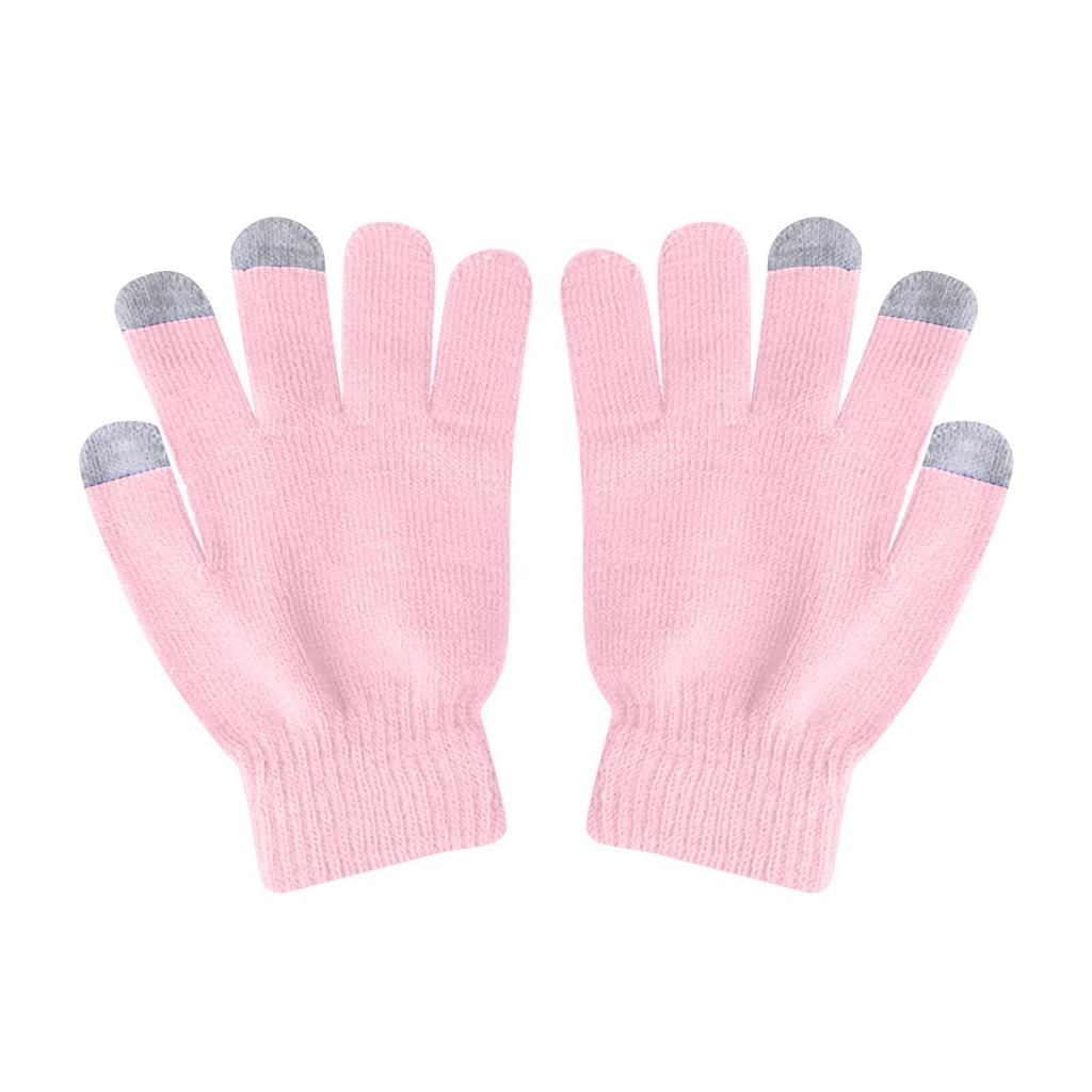 Unisex Winter Warm Woolen Finger Gloves Smartphone Screen Gloves