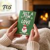 Secret Santa Gift Ideas Christmas Card Book, 10-Page Holiday Holder with Write-On Money Notes, Festive Paper Booklet for Xmas Exchange, Stocking
