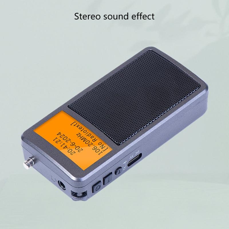 Digital RadioHandheld AM/FM/SW Band Radio with Backlights, Sleep Timer and Digital Alarm Clock for Outdoor Travel Use