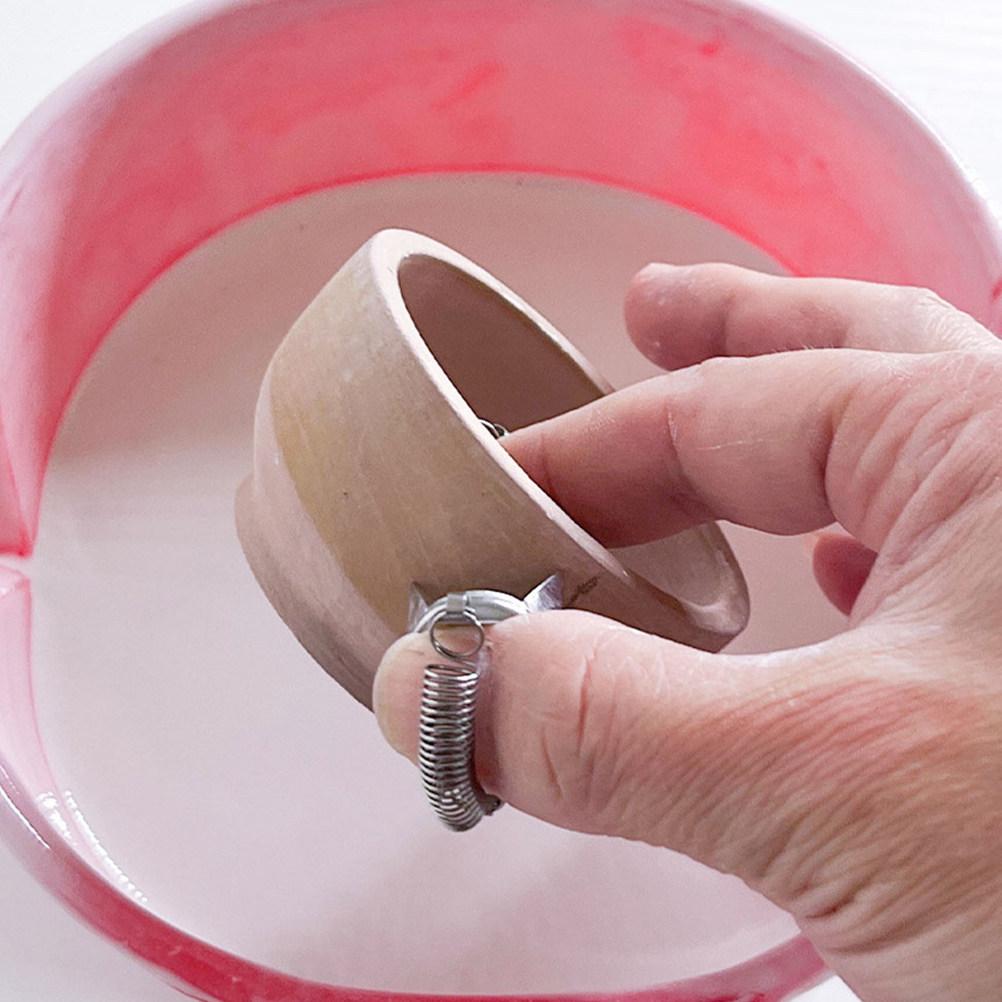 2 Stück Keramikglasurwerkzeuge Fingerspitzen-Tauchglasurzange Edelstahl-Glasurzange DIY Teetasse Kleines Keramik-Farb- und Glasurwerkzeug