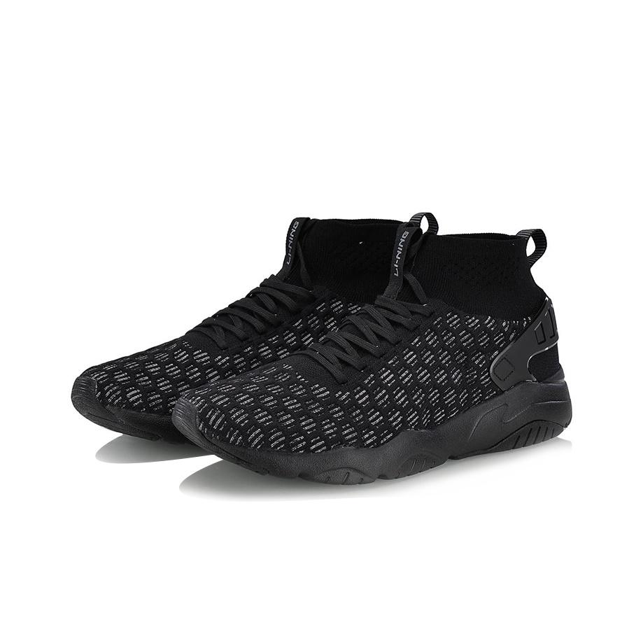 Li Ning Comfortable Versatile Fabric TPU Shock Absorbing Wear Resistant Non Slip Breathable Supportive Mid Top Running Shoes AGLN095-1