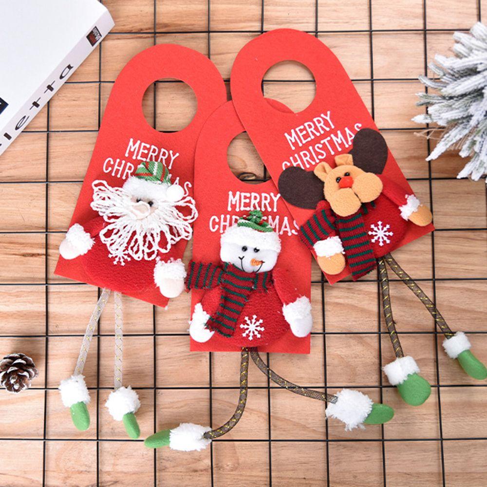 Elk Snowman Cute Hanging Pendant Doorknob Hanger Door Decor Christmas Ornament