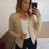 Blazer autunno inverno adatto a ufficio abito a maniche lunghe giacca cardigan tinta unita cappotto da donna