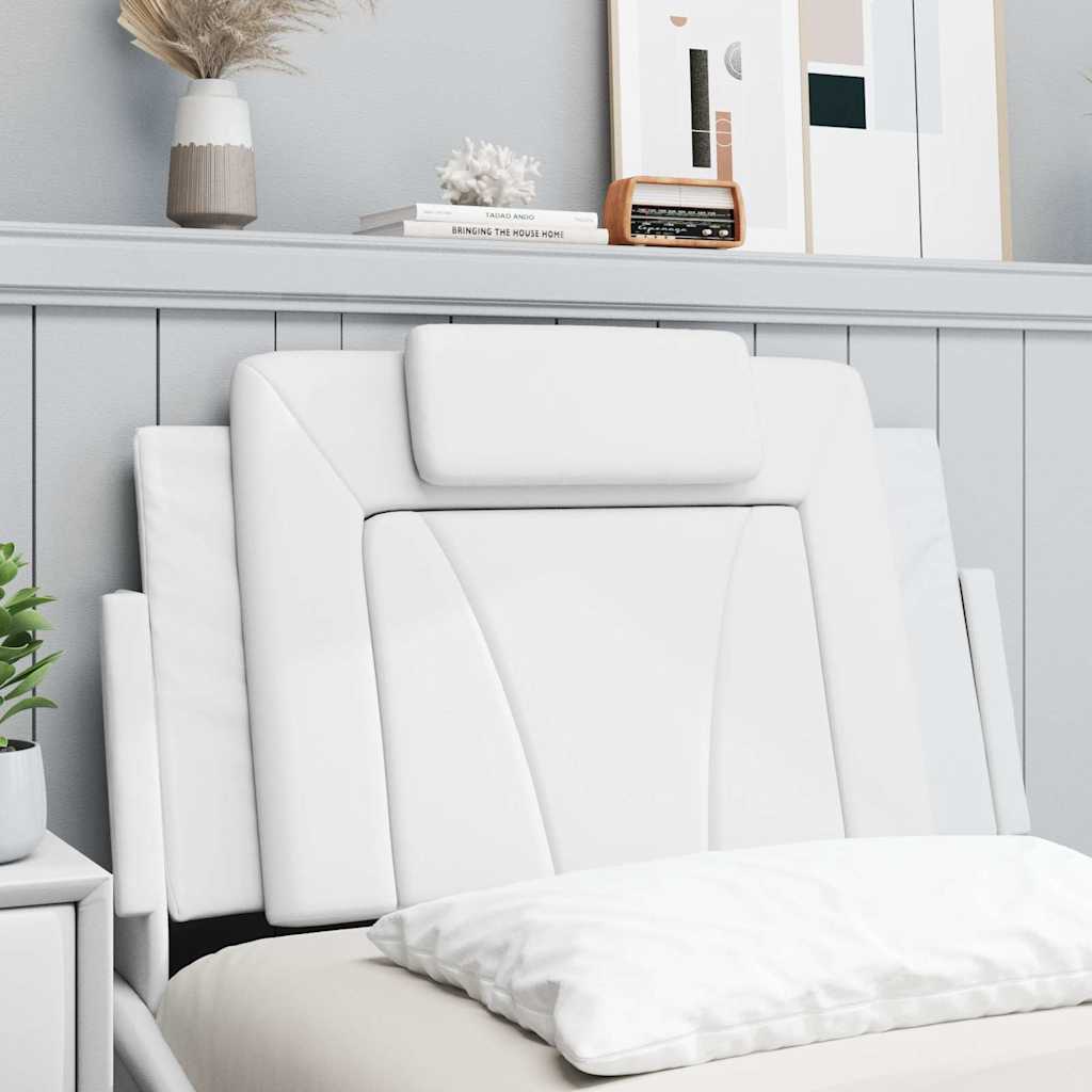 Vidaxl Headboard Pillow, White, 90 Cm, Faux Leather