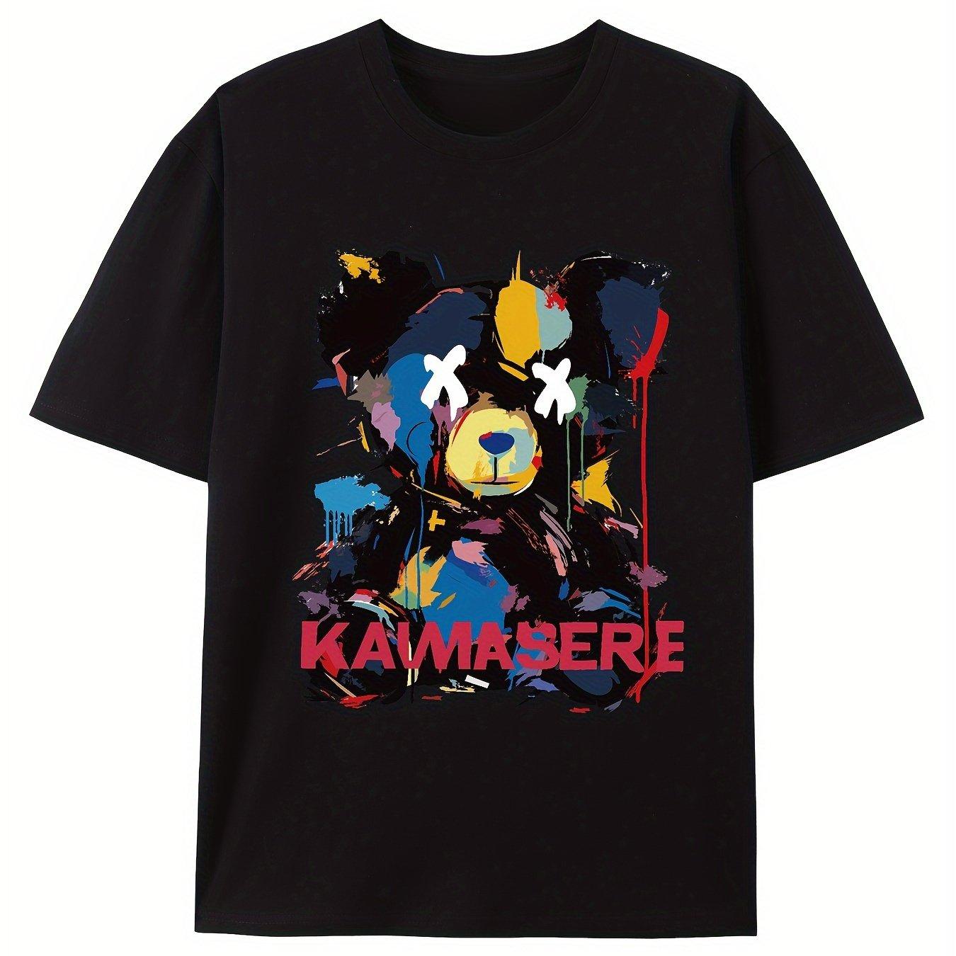 

Футболка с принтом для мужчин, модная, с короткими рукавами, свободная и удобная, один стиль для мужчин и женщин XXXXL