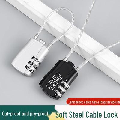 Waterproof Rustproof Steel Cable Combination Padlock for Outdoor, Helmet, Suitcase, Small Cabinet, and Household Use