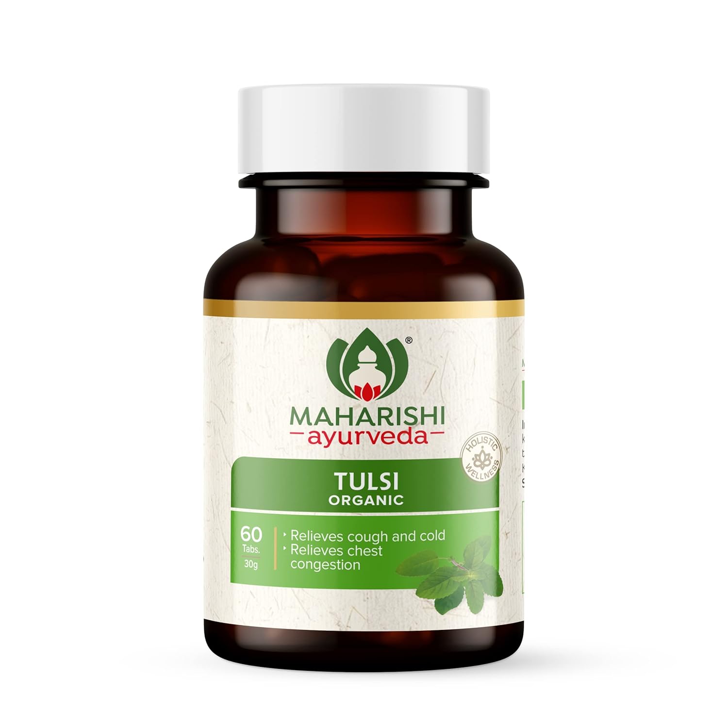 

Maharishi Ayurveda Organic Tulsi Tablets | For Respiratory Wellness | Holy Basil | 100% Organic | 60 Tabs (Pack of 2)
