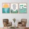 Bible Verse Inspirational Quotes Poster Beach Surf Ocean Painting Canvas Prints Starry Sky Faith Pictures Living Room Home Decor
