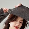 Women's Sheer Hollow-out Knit Pullover Top