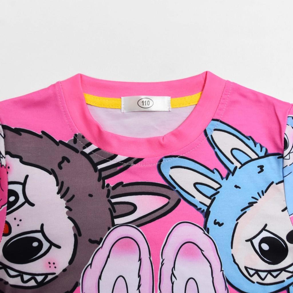 Copii Băieți Fete Anime Desene Animate Elf Monstru Imprimat Casual Mâneci Lungi Tricou + Pantaloni Set Haine