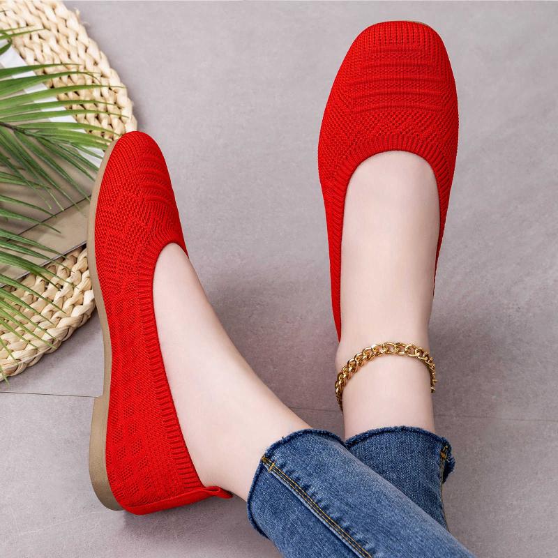 Ladies' Casual Fashionable and Versatile Spring New Flat Bottomed Cloth Shoes Soft Soled Casual Shoes One Foot Women's Shoes