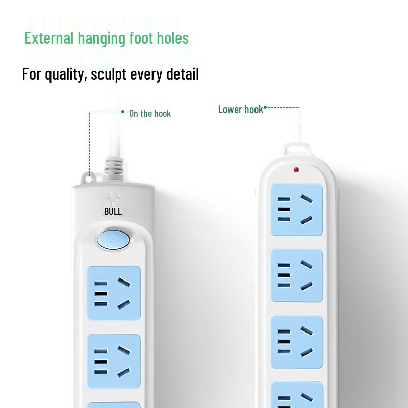 BULL New Standard 4-Outlet Power Strip CN plug (adapter included)