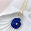 Snail Shell Shaped Carved Natural Crystal Stones With Zircon Amethyst Quartz Tiger Eye Gemstone For Diy Necklace Pendant