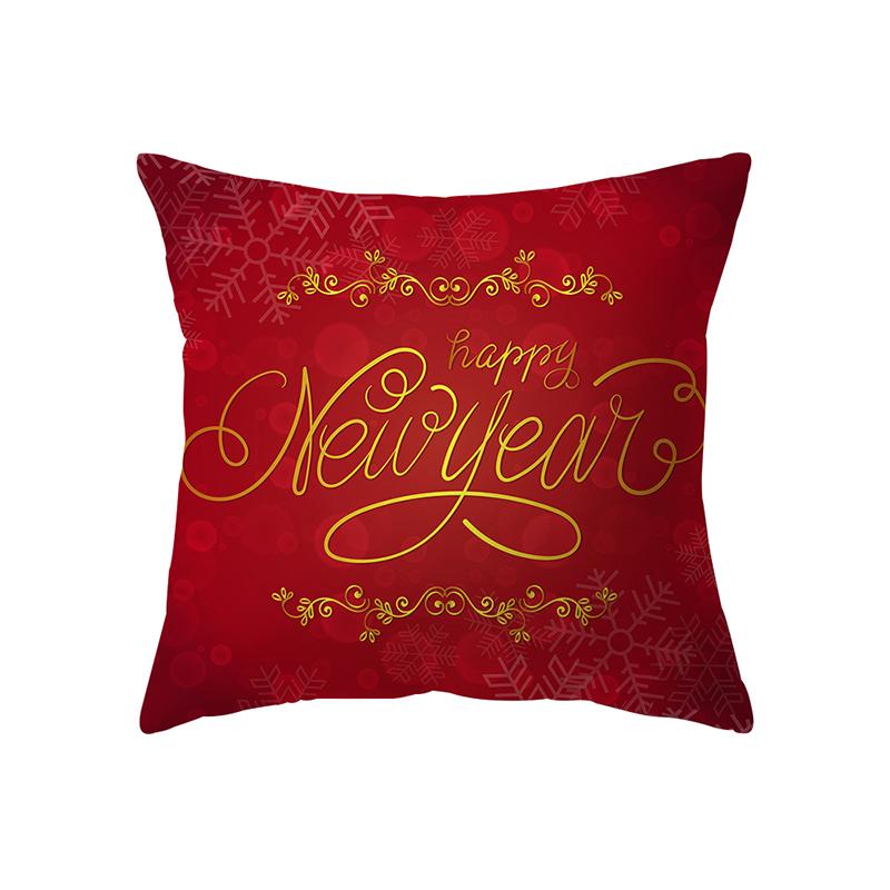 Christmas Theme Christmas Decoration Printing Pattern Cushion Cover Home Living Room Sofa Decoration Pillow Pillow Cover