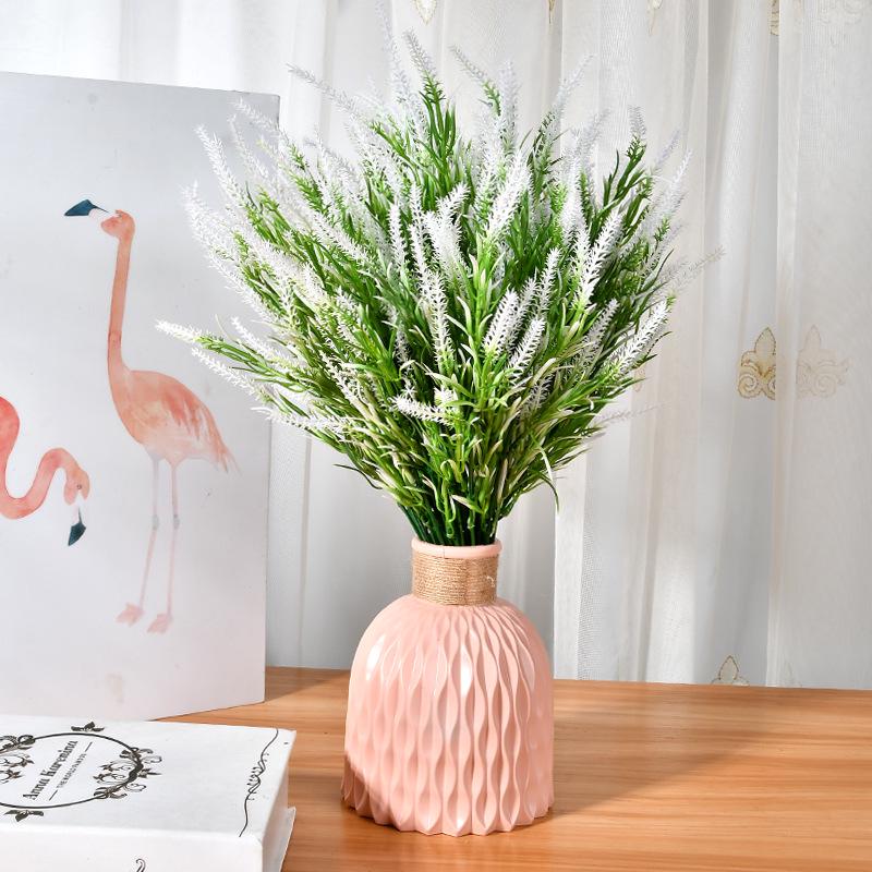 

Искусственные цветы лаванды - 7-лучевые свадебные и домашние декоративные пластиковые цветы для помещений