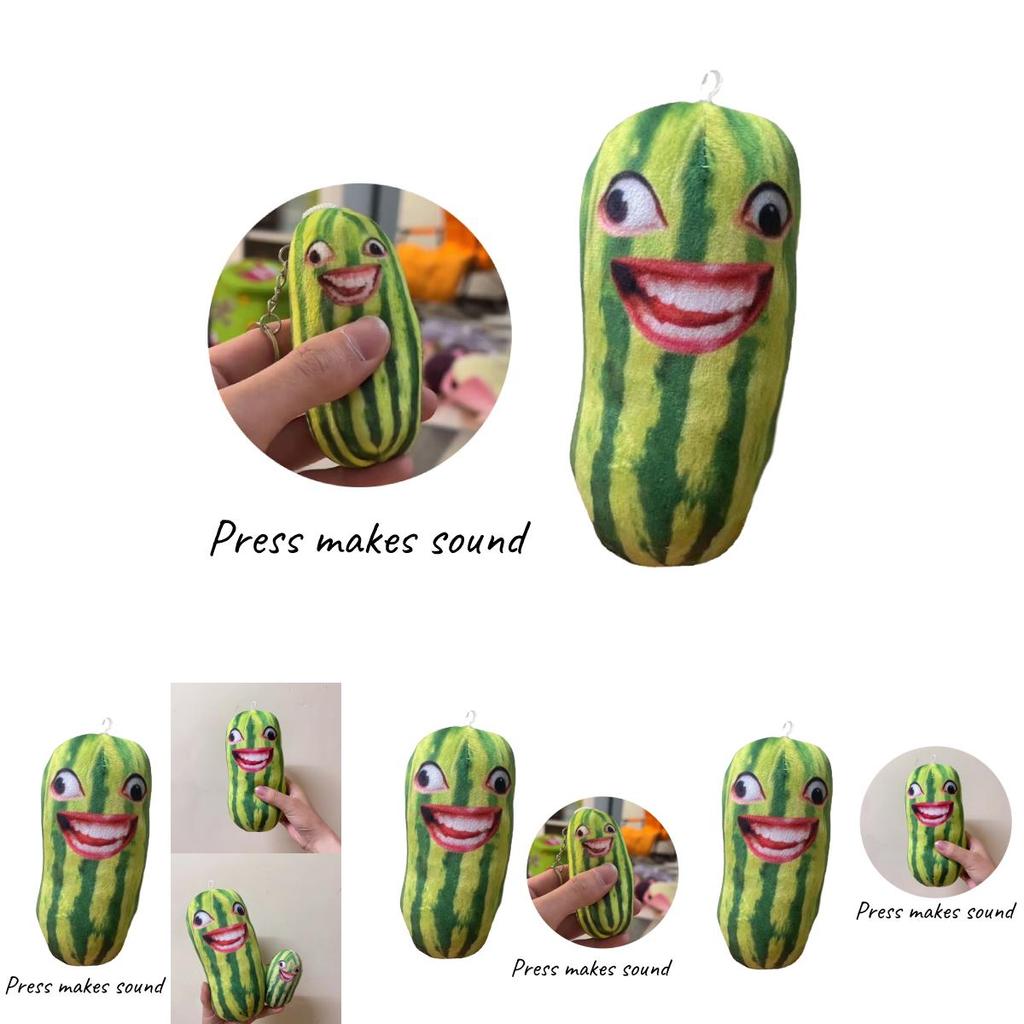 Talking Watermelon Slice Plush Toy Adorable Pp Cotton Stuffed Animal For Kids And Adults
