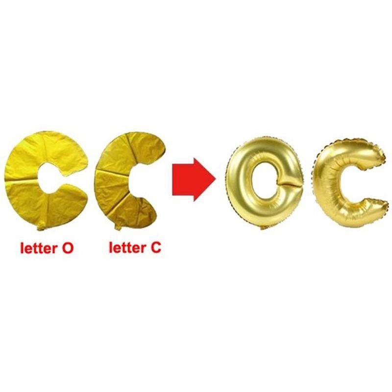 Elegant Gold Silver 16" Foil Letter Number Balloons For Birthday Party Decor