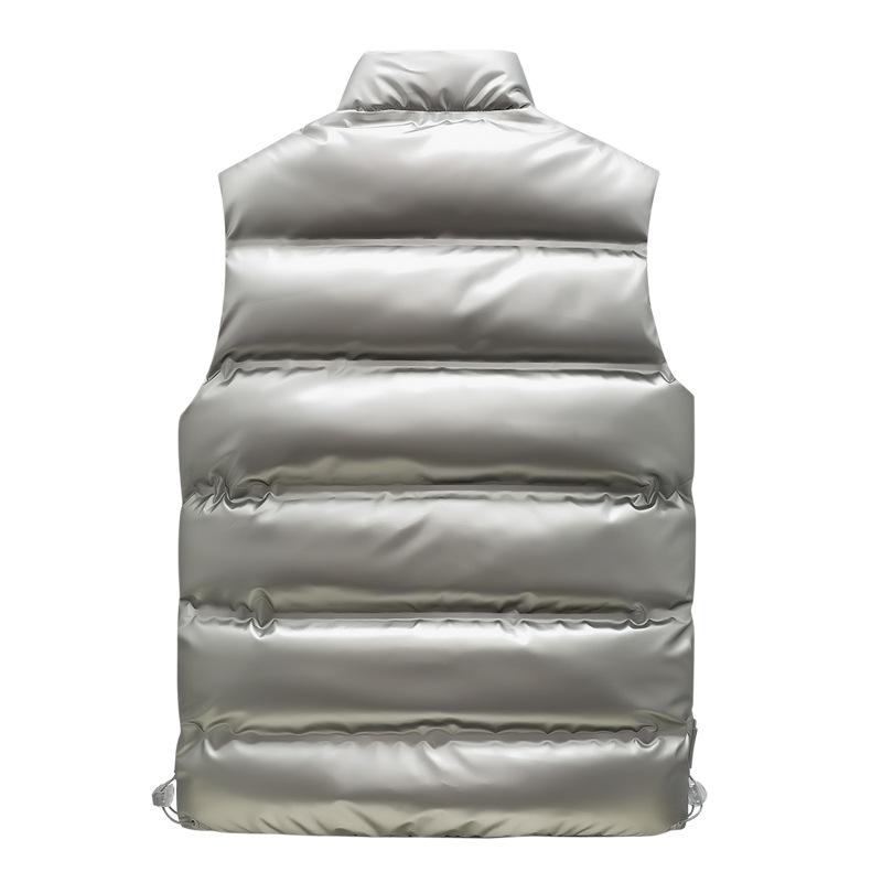 Winter Bright Vest Men 'S Waterproof Thickened Korean Version Slim Casual Plus Size Down Cotton Work Jacket