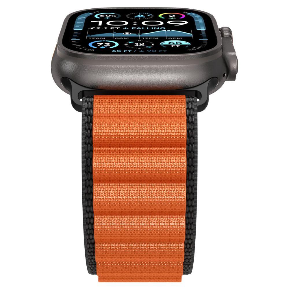 Pasek Na Zegarek Apple Watch 44 / 45 / 46 / 49 Mm WBF1 - Czarno-pomarańczowy