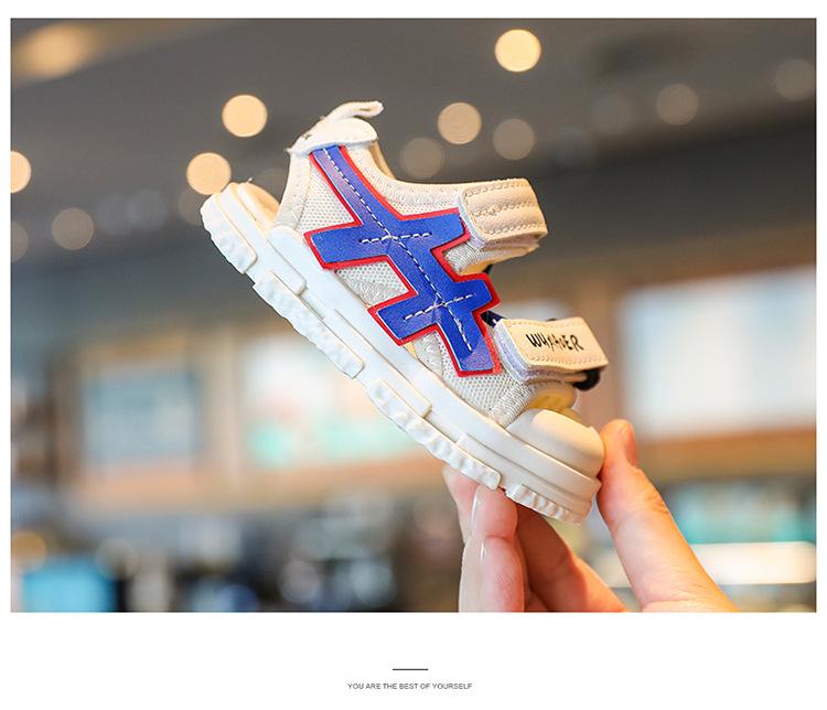 Children's Non-Slip Breathable Summer Sandals with Soft Bottom and Velcro Closure for Toddlers