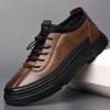 Klassiker Bruna Äkta Läder Casual Skor Herr Joggingskor Vinter Varma Päls Oxfordskor för Män Stor Storlek