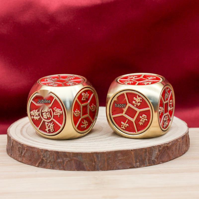 Messing Rotierender Sechsseitiger Handheld Dekompressions Fitness Ball - Fingerspitzen Gyroskop Ornament Geschenk