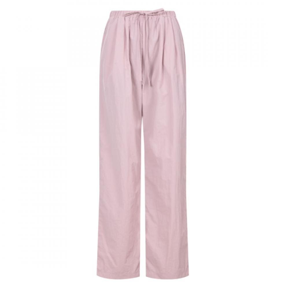 Shop   Women Waistband Pintuck Wide Pants Pink Pic Wpt 20564