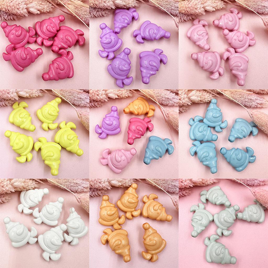 High Quality Snowman Beaded Materials Acrylic Accessories DIY Jewelry Accessories For Bracelet Earring Making 5pcs Christmas Jewelry Beads 23.5*32mm