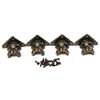 PCS Antique Wooden Box Cabinet Alloy Corner Protector Four Sided Foot Support