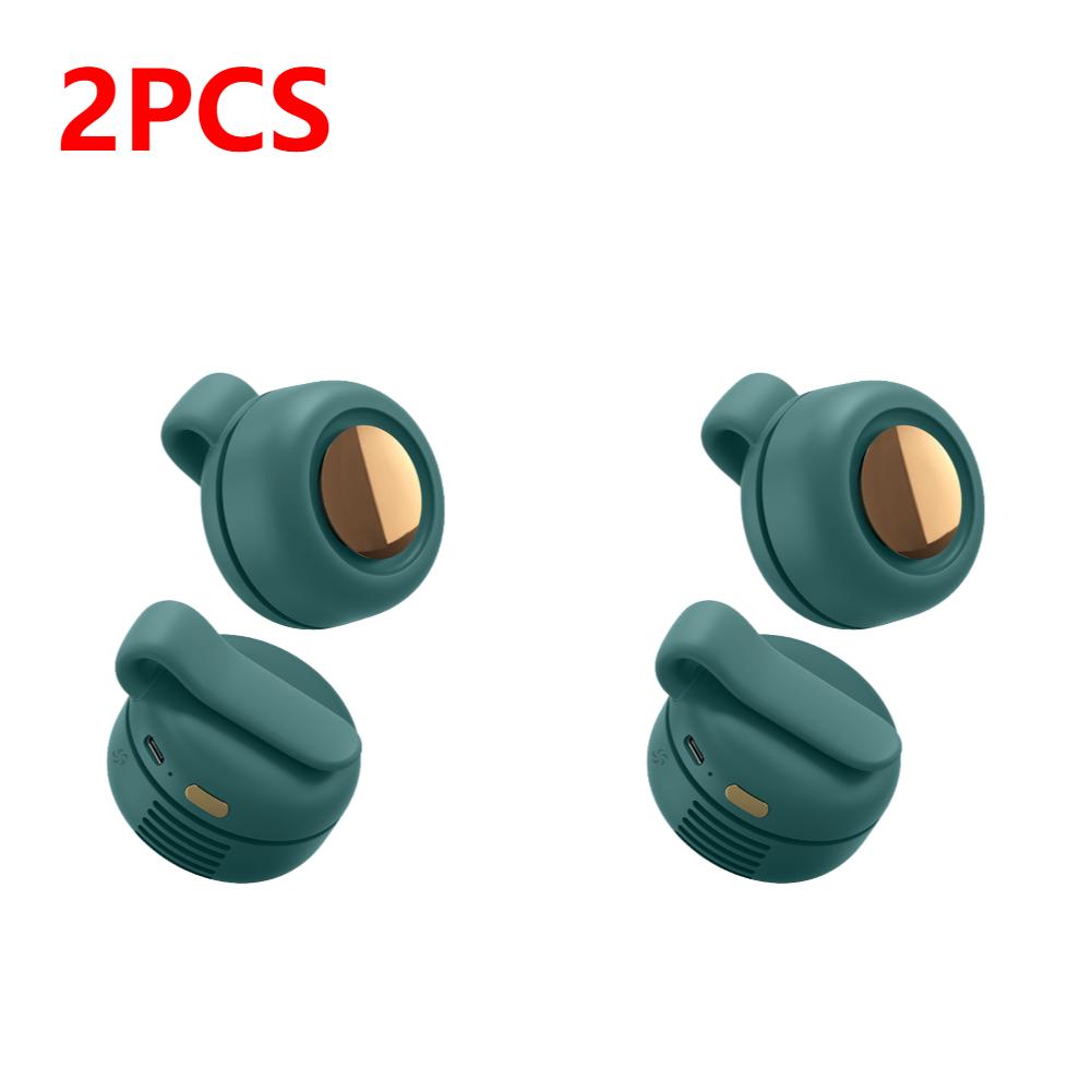 2/1PC Mini Clip Fan 3 Wind Speeds Portable Waist Clip Fans Leafless Personal Body Fan 900mAh Wireless Electric Air Circulators