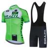 Brazil Cycling Jersey Cycling Suits Road Bike Clothing Mens Pro Bib Shorts Sets Mtb Bicycle Jersey Clothes Maillot Ciclismo