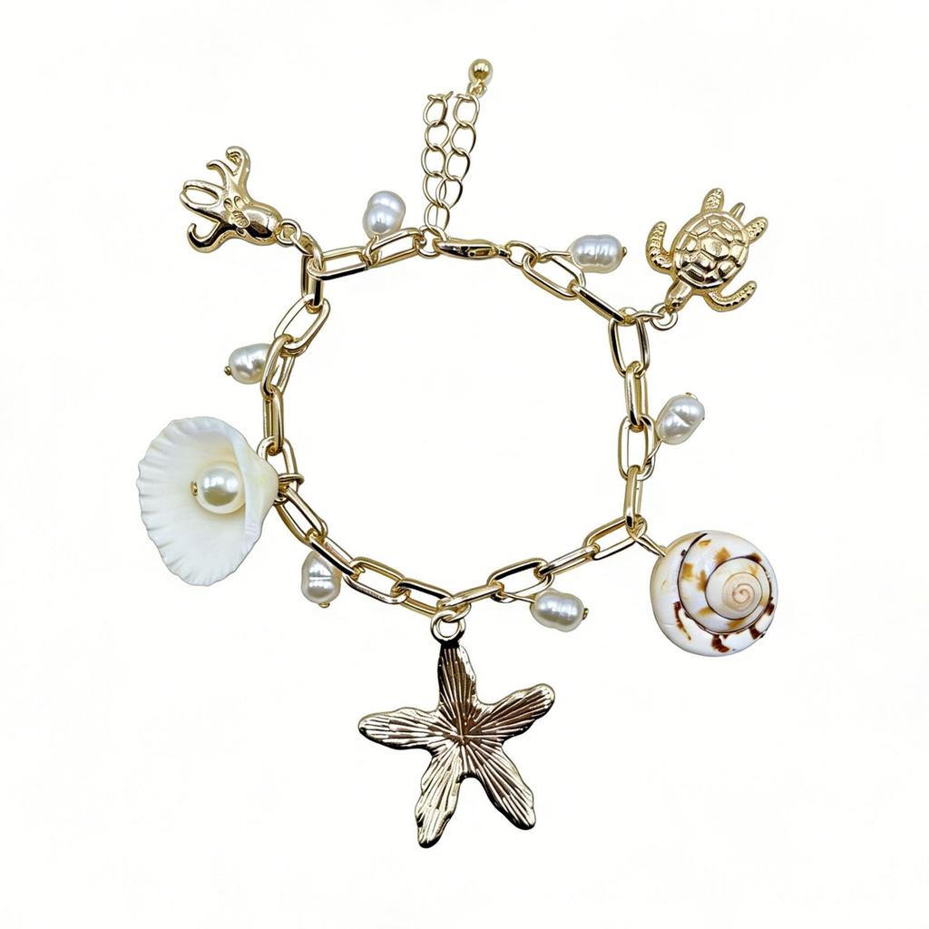 European and American sea shell  fashion holiday wind summer beach beaded ocean shell  jewelry