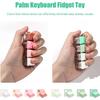 2 Pcs Keyboard Fidget Toy 4-In-1 Keyboard Decompression Button Finger Clicker Toys Stress Relief Keychain Gifts