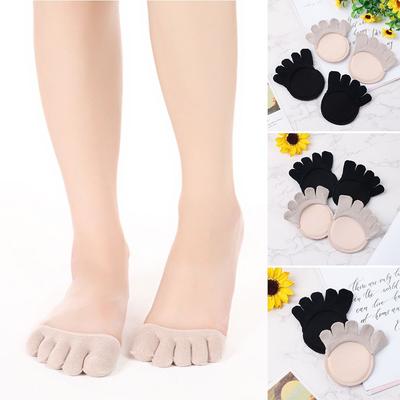 Invisible Socks High Heels Pain Relief Five Fingers Socks Forefoot Pad Toe Socks Non-Slip