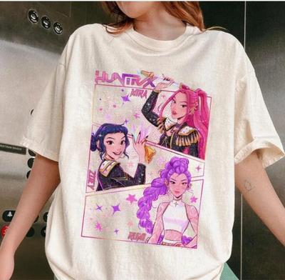 T-shirt Huntrix  Maglietta Cacciatori di Demoni T-shirt da Ragazza Huntrix Maglietta Cacciatore di Demoni